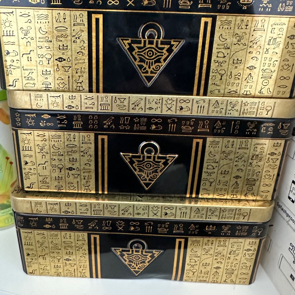 Yugioh Gold and Black Egyptian-Inspired Trading Card Storage